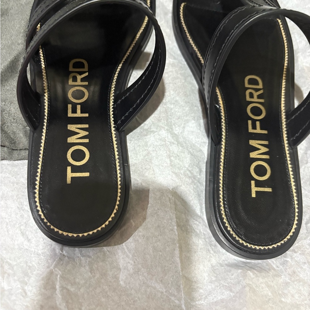 Tom Ford Black Slide Sandals - Picture 7 of 10